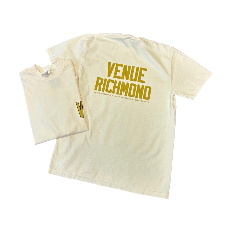 Venue “Venue Richmond” T-Shirt Ivory W/ Gold S