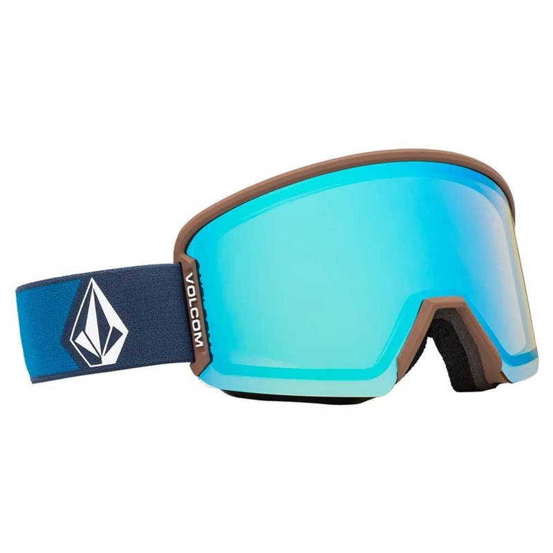 Volcom Garden 2 Snowboard Goggles – Navy/Ice Chrome + Bonus Dark Gray Lens Navy Blue