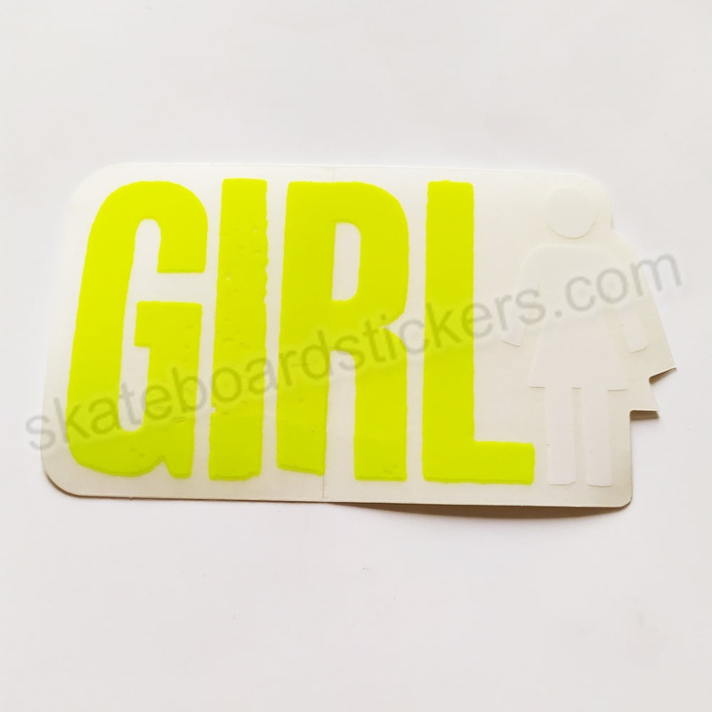 Girl Skateboard Sticker – 10.5 cm across approx