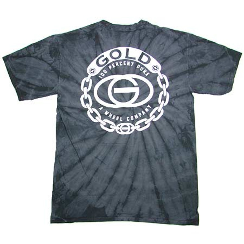 Gold Wheels Chain Gang T Shirt Black Extra Large
