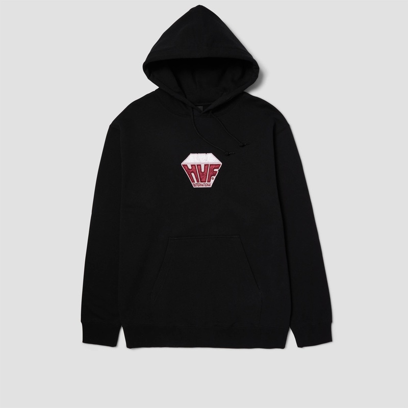 HUF Big Block Pullover Hood Black Small