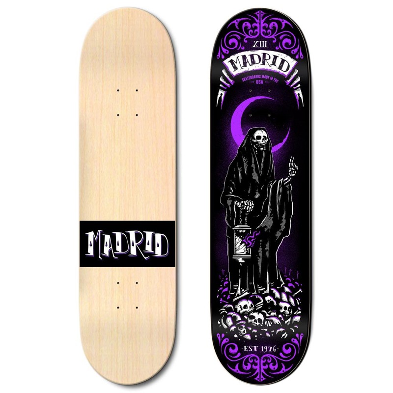 Madrid Reaper 8.25″ Skateboard – Augmented Reality Tarot Card Series Deck Only