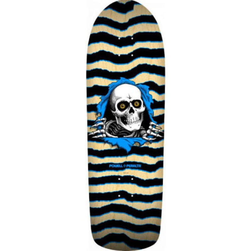 Powell Peralta Old School Ripper Natural, Blue Reissue Skateboard Deck 9.89″ 9.89″