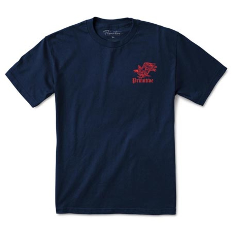 Primitive Skateboarding Predators T Shirt Navy Small