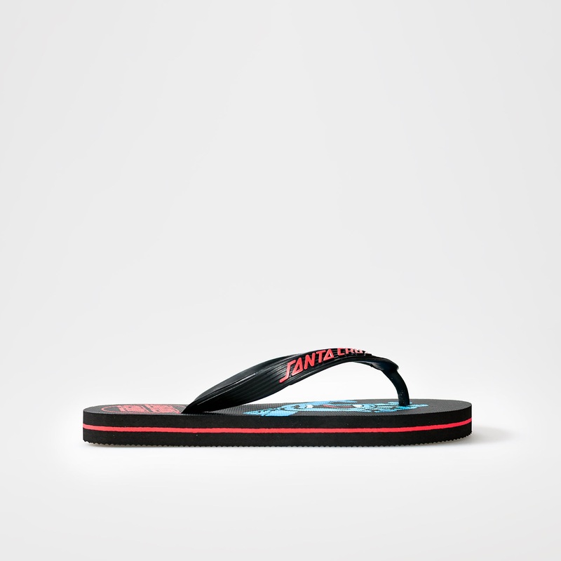 Santa Cruz Youth Screaming Hand Flip Flop  – Black UK 2