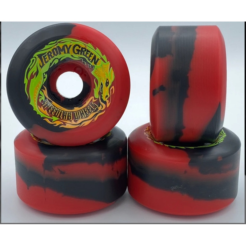 Speedlab JEROMY GREEN skateboard wheels 59mm 99a – RED BLACK SWIRL