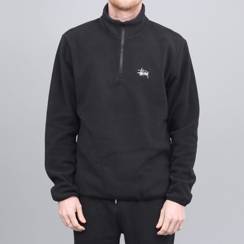 Stussy Basic Polar Fleece Mock Jacket Black Small