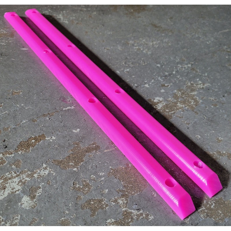 Vintage 80s ODI 4 Hole Skateboard Rails w/Screws 14.25″ – PINK