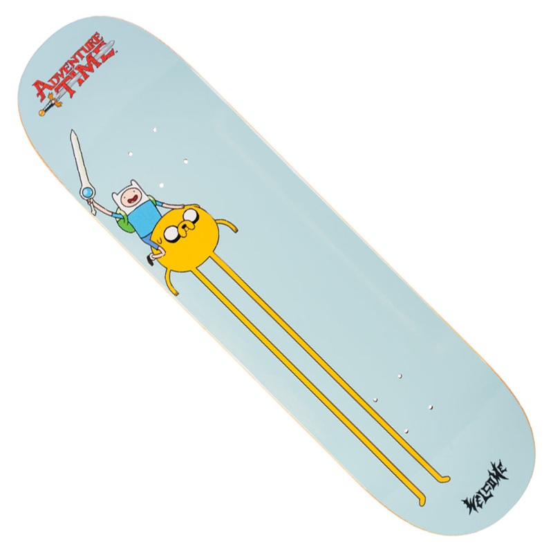 Welcome Skateboards Adventure Time Heroes Deck Light Blue 8.5 x 32.35 WB:14.25