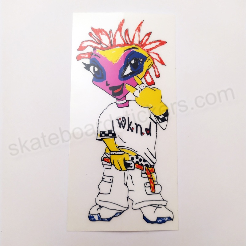 WKND Skateboards Sticker – 13 cm x 6.5 cm approx