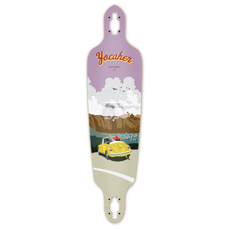 Yocaher VW Beetle Yellow 41″ Drop Through Longboard Deck