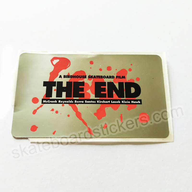 Birdhouse Skateboards “The End” Sticker (actual video label!)