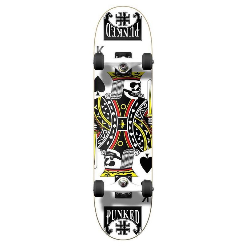 Punked Graphic King of Spades Complete Skateboard Complete