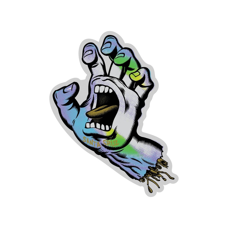 Santa Cruz Holo Screaming Hand 4″ Sticker