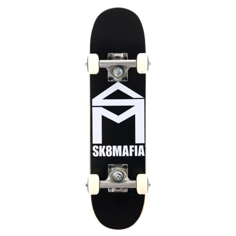 SK8MAFIA House Logo Black Micro Complete Skateboard 6.0″ x 23.5
