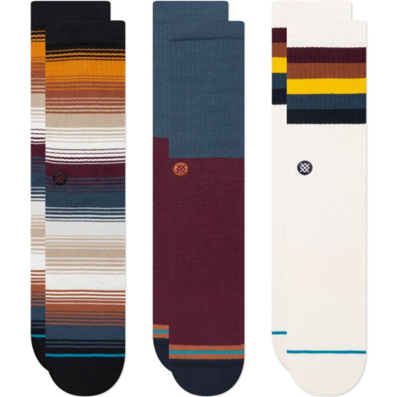 Stance Breakwater Crew Socks 3 Pack Large Multi