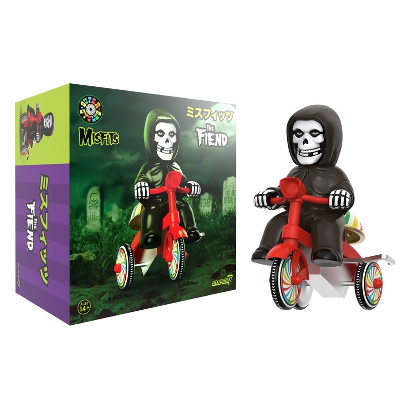 Super7 x MISFITS – Super Cycles – Fiend (Black w/ Red Trike) Vinyl Toy
