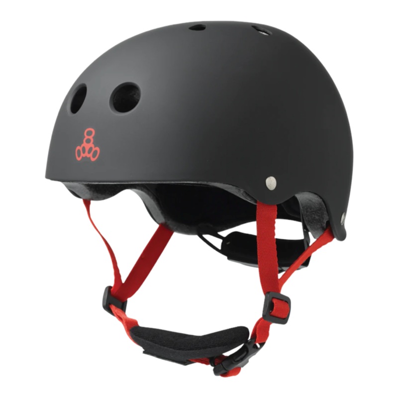TRIPLE 8 LIL 8 KIDS HELMET BLACK RUBBER YOUTH