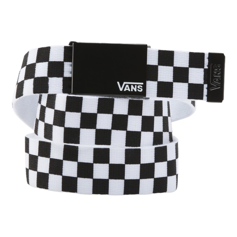 VANS  DEPPSTER WEB BELT BLACK WHITE OS Checkerboard