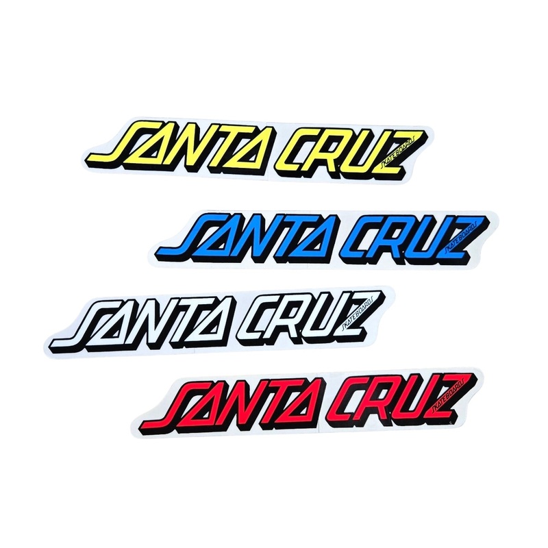 Vintage 80s Santa Cruz Classic Logo STICKER Set (Set of 4)
