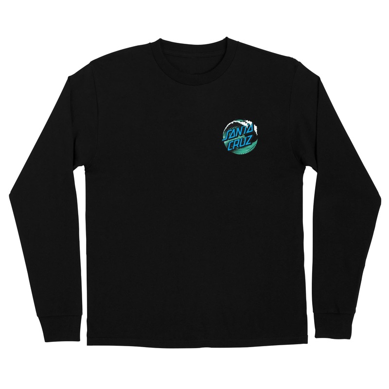 Wave Dot Mens Santa Cruz Longsleeve T-Shirt Black S