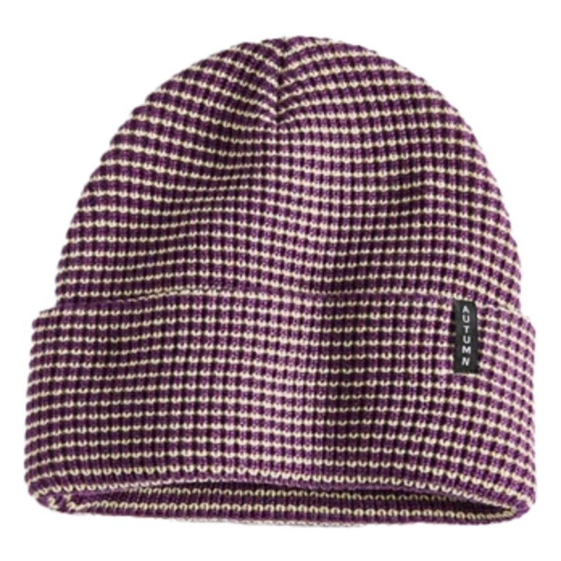 Autumn 2025 Select Stripe Beanie Eggplant