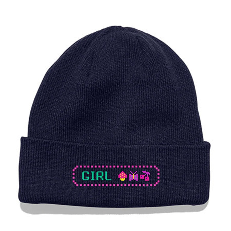 Girl Sanrio Kawaii Arcade Power Up Beanie Navy One size fits all