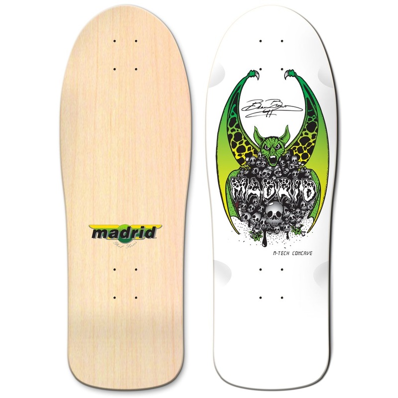 Madrid Beau Brown Bat 10.25″ White Skateboard Deck