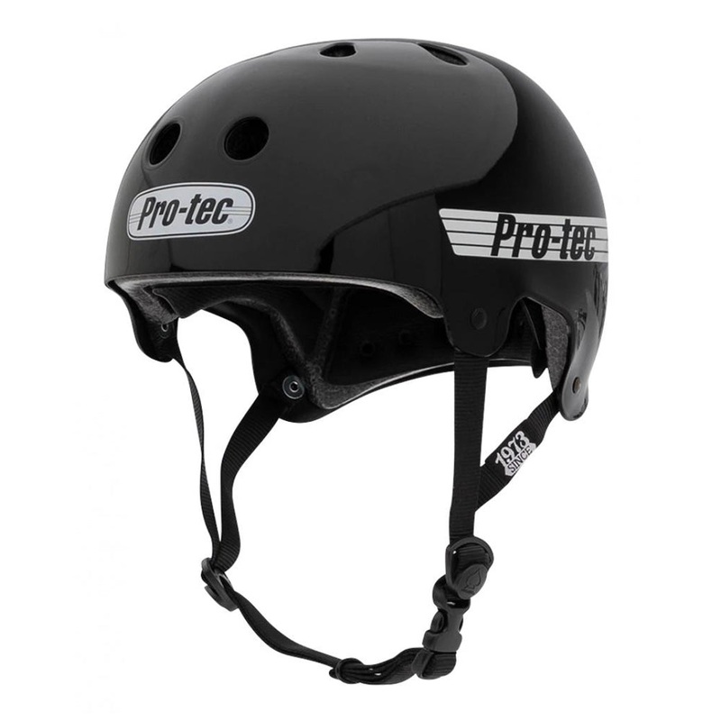 Pro-Tec Old School Certified Helmet – Gloss Black Adult XS
