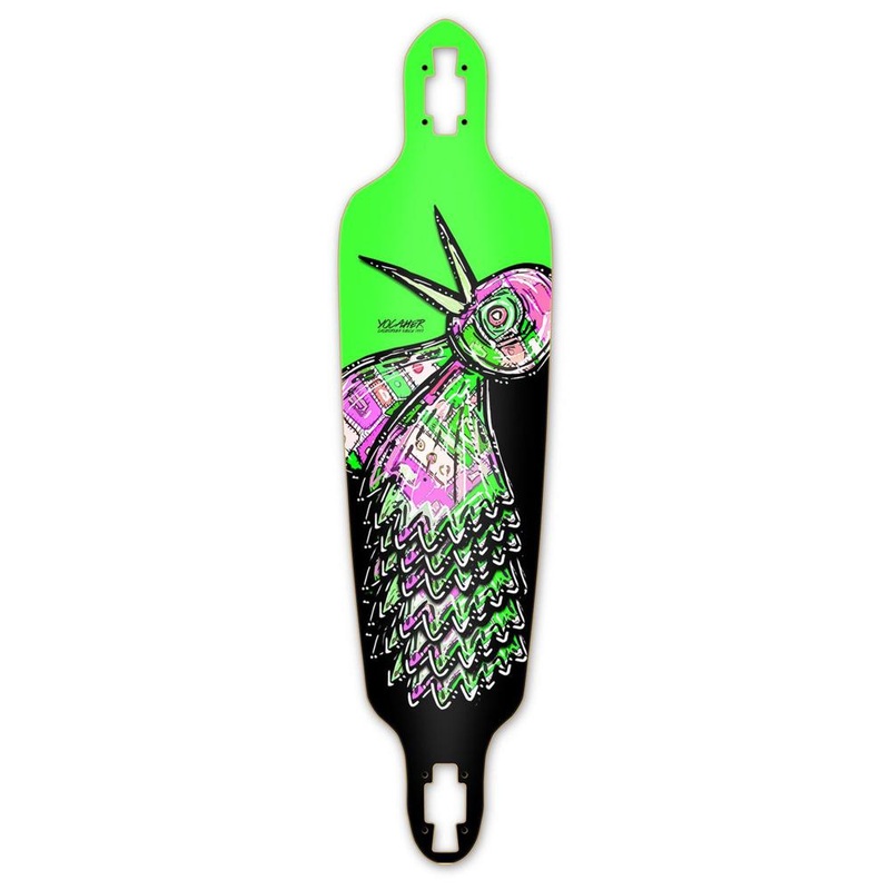 Punked Drop Through Longboard Deck – The Bird Green Deck