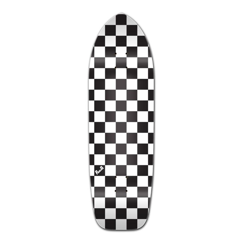 Punked Old School Longboard Deck – Checker White Deck
