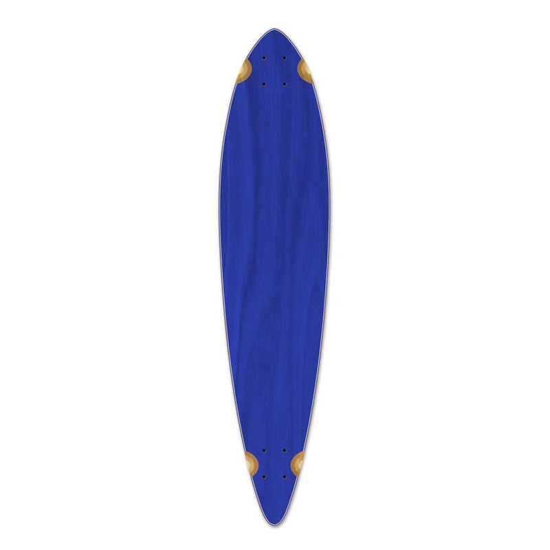 Punked Pintail Blank Longboard Deck – Stained Blue Deck