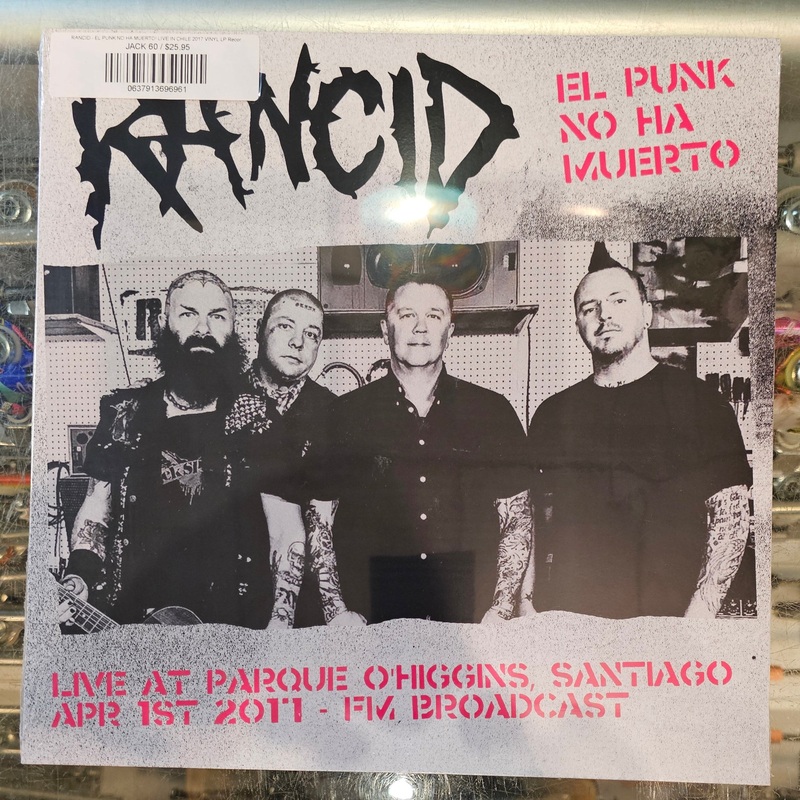 RANCID – EL PUNK NO HA MUERTO! LIVE IN CHILE 2017 (COLOR VINYL) LP Record *Unofficial Release*