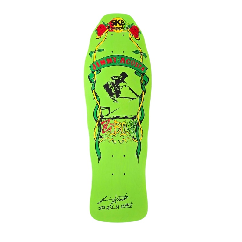 (Signed) SK8supply Jimmy Acosta Skateboard Deck – Green