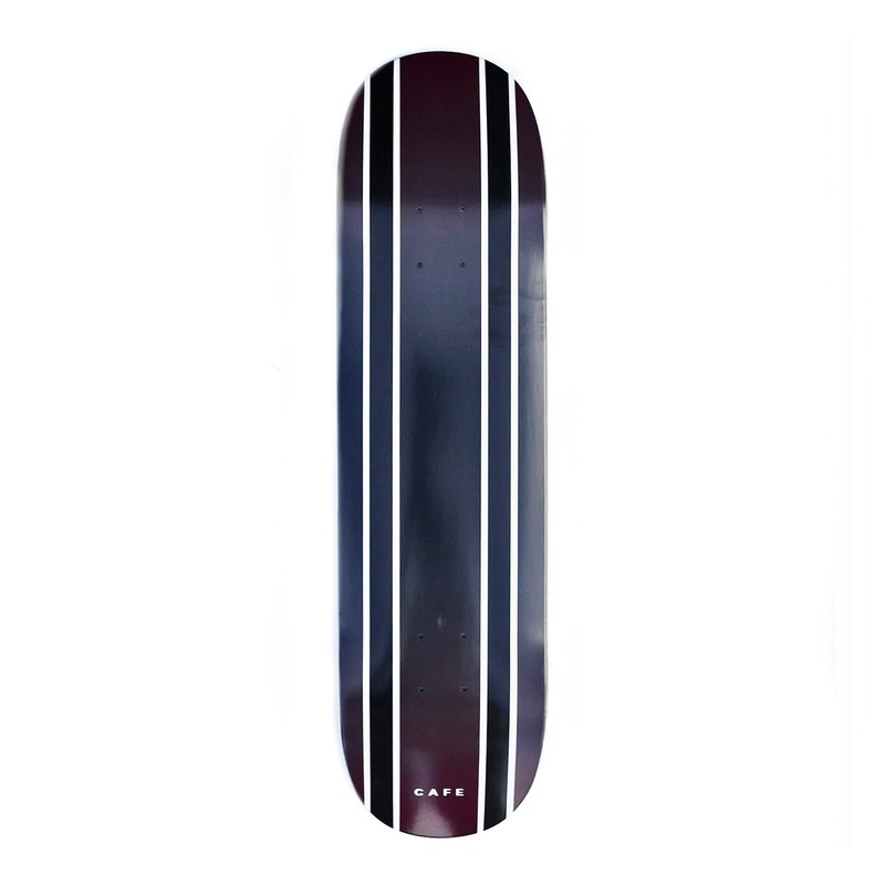 Skateboard Cafe – 8.5″ – Double Stripe Deck C2 Shape – Burgundy / Black Fade