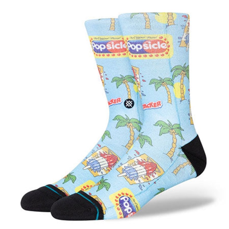Stance Pops Crew Socks Light Blue Large