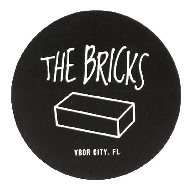 The Bricks Round Logo Sticker Black N/A