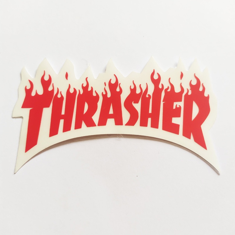 Thrasher Classic Logo Skateboard Sticker – Red