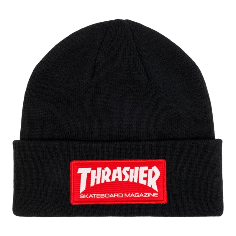 Thrasher Patch Beanie Black OS