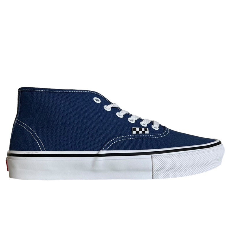 VN0007PHO2Y Steve Navy Authentic Mid Vans Skate Canvas Shoes 7