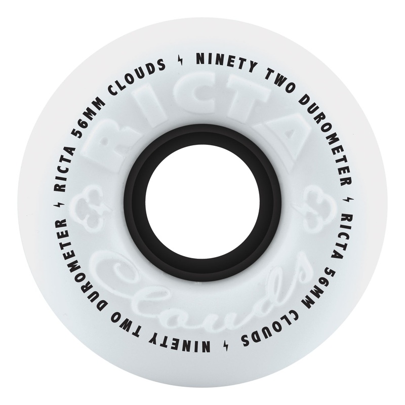 56mm Clouds Black 92a Ricta Skateboard Wheels Black 56mm