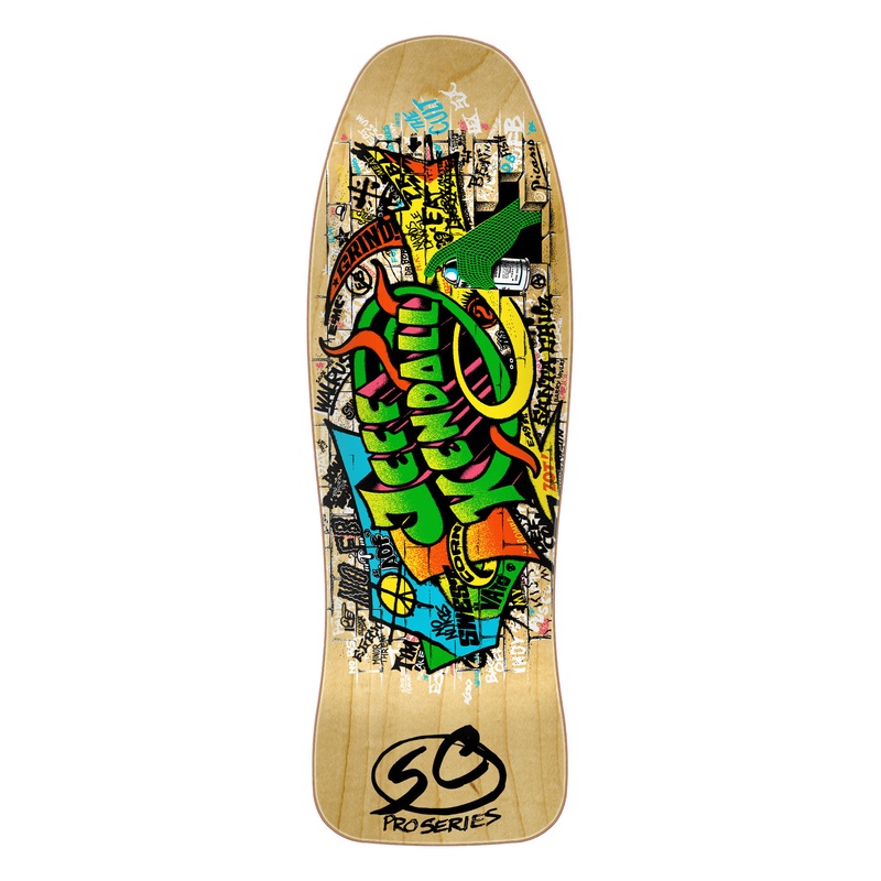 9.69in Kendall Graffiti Reissue Santa Cruz Skateboard Deck No Color No Size