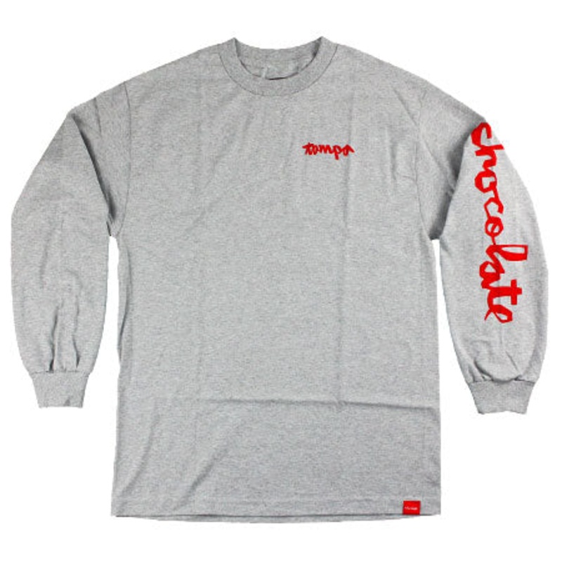 Chocolate Tampa Chunk Longsleeve T Shirt Heather Grey Small