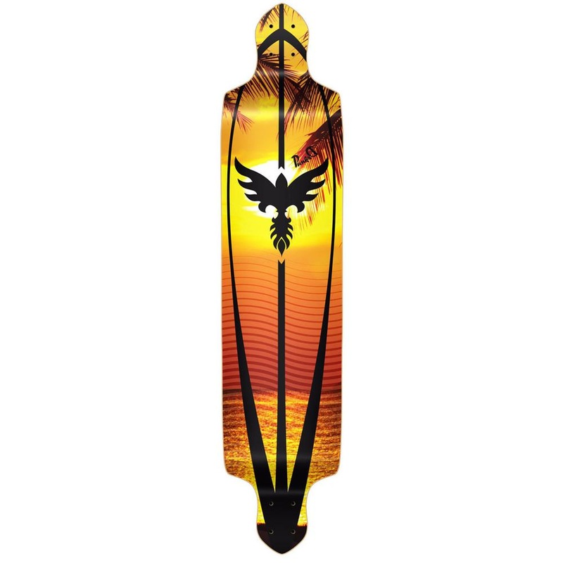 Punked Drop Down Sunset Longboard Deck Deck