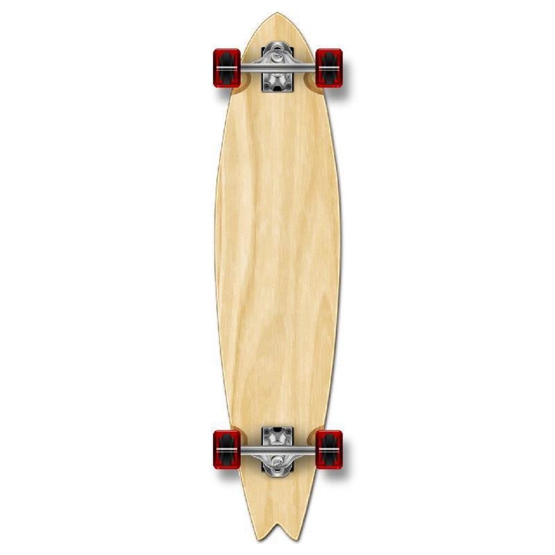 Punked Stained Natural Fishtail Blank Longboard Complete