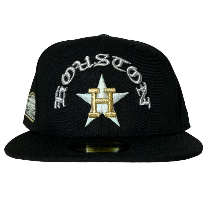 Summer Nights Trilogy Houston Astros New Era Hat 5950 Fitted Black Gold 5950 Day 6 7/8