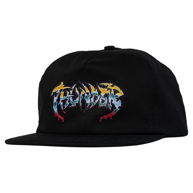Thunder Severed Snapback Hat Black