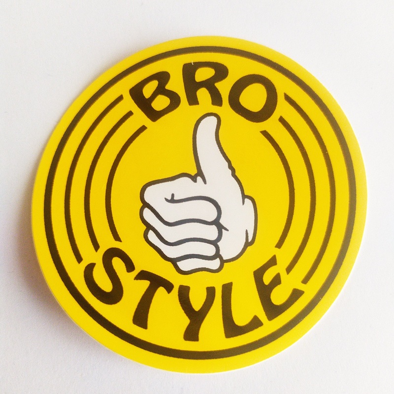 Bro Style Skate Sticker – Large Yellow
