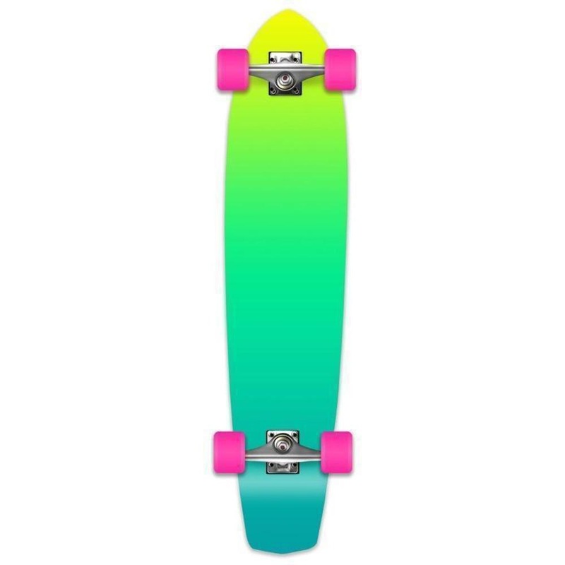 Gradient Green 36″ Slimkick Longboard from Punked – Complete Complete