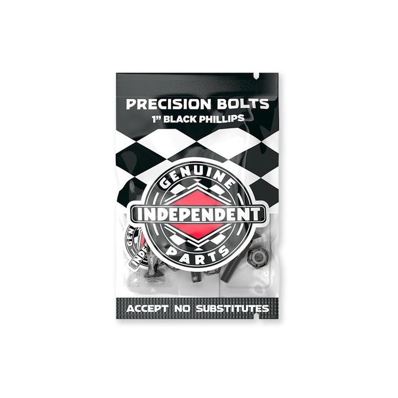 Independent Truck Co. Genuine Parts 1″ Black Skateboard Mounting Hardware